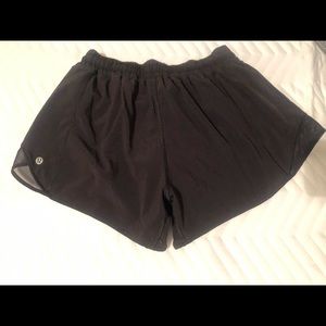 Lululemon Tall 4” Black Tracker Shorts